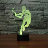 STA 3D Men's Tennis Night Light LED Colorful - Supreme Tennis Athletes