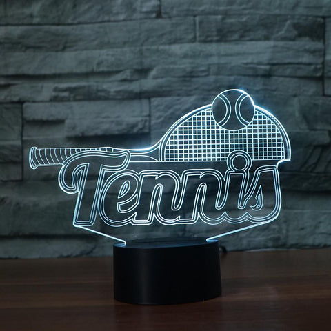 STA 3D Tennis Racket Night Light LED Colorful - Supreme Tennis Athletes