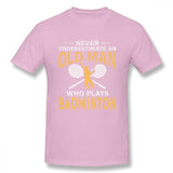 STA Never Underestimate An Old Man Who Plays Badminton T Shirt For Men - Supreme Tennis Athletes